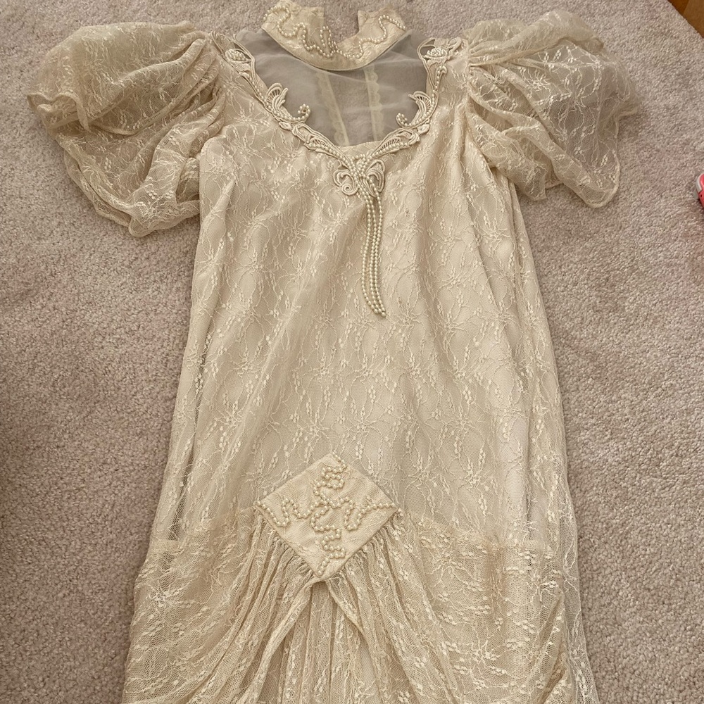 Vintage Gatsby dress formal lace dress